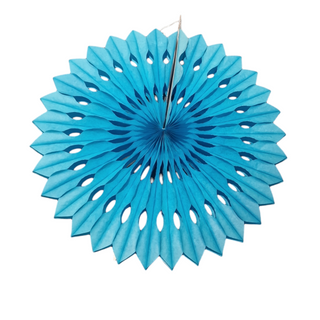 Fan Decoration 50cm Turquoise blue