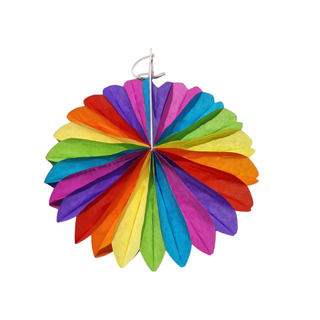 Fan Decoration 20cm Rainbow
