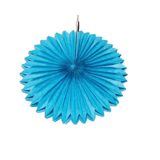 Fan Decoration 20cm Turquoise blue