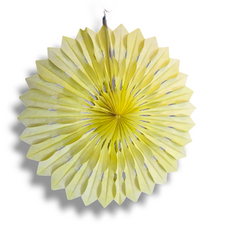 Fan Decoration 50cm Pastel Yellow