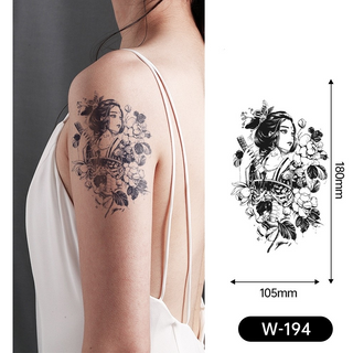 Tillfällig/temporär och vattenfast tatuering håller sig upp till 2veckor 16x10,5cm