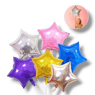 Folieballong glitter Stjärna 46cm