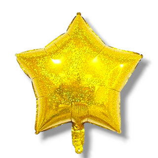 Folieballong glitter Stjärna med helium 46cm
