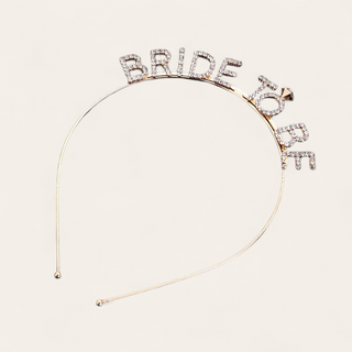 bride to be gold with rhinestones