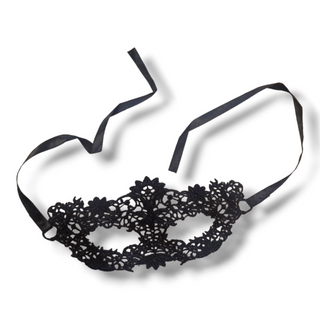 Black lace eye mask crocheted