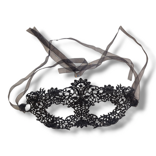 Black lace eye mask crocheted