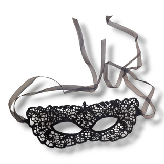 Black lace eye mask crocheted