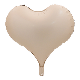 Hjärt folieballong beige 65x63cm