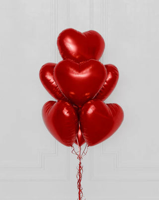 Helium ballongbukett Hjärtan