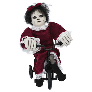 Moving Halloween Doll on Bicycle with Sound