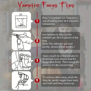 Vampyrtänder med Häftmassa