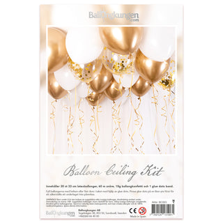 Ballongkit för taket - Gold/Chrome