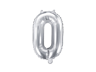 Siffror Folieballong Silver 35cm