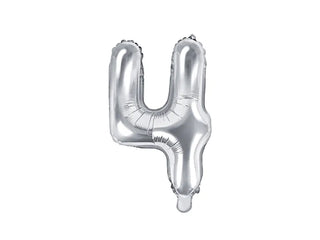 Siffror Folieballong Silver 35cm