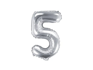 Siffror Folieballong Silver 35cm