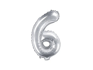 Siffror Folieballong Silver 35cm