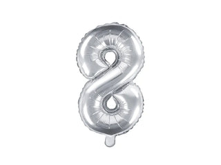 Siffror Folieballong Silver 35cm