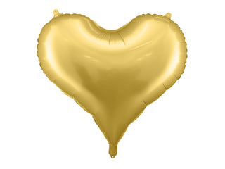 Hjärta Heliumballong Guld 61 x 53 cm