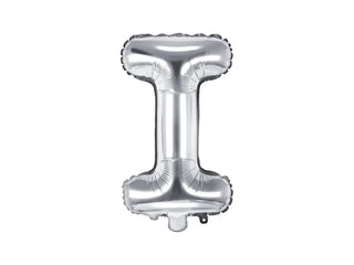 Bokstäver Folieballong Silver 35cm