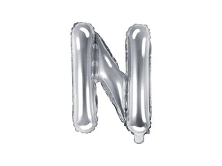 Bokstäver Folieballong Silver 35cm