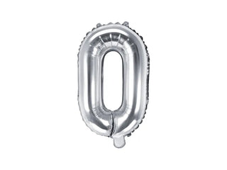 Bokstäver Folieballong Silver 35cm