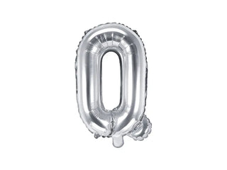 Bokstäver Folieballong Silver 35cm