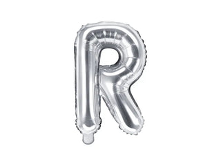 Bokstäver Folieballong Silver 35cm