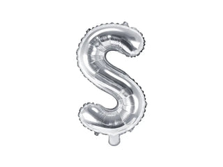Bokstäver Folieballong Silver 35cm
