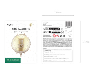 Folieballong "You Are The Best" – Beige &amp; Guld (35 cm)