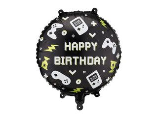 Folieballong Happy Birthday, fyrkantig, 35x35 cm, mix