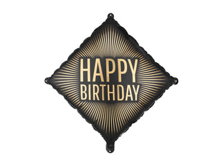 Folieballong Happy Birthday, 46x46 cm, mix