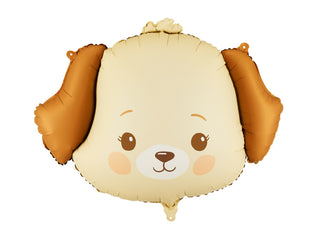 Hundfolieballong 63x48,5cm Beige & Brun med helium