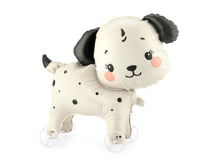 Gående Hund - Folieballong på Hjul (70x59 cm)