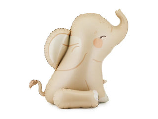 Sittande Elefant Folieballong 84 x 90 cm Beige