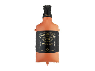Folieballong Whisky, 34x86 cm, orange och svart