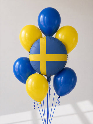 Sverige Flagga med Heliumballong 18"tum