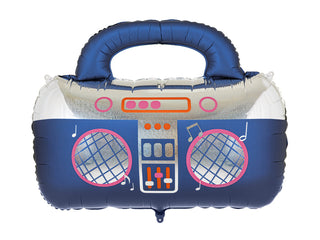 Folieballong Boombox, 98x70,5 cm, marinblå
