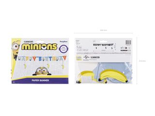 Banderoll Grattis på Födelsedagen Minions, 50x153 cm