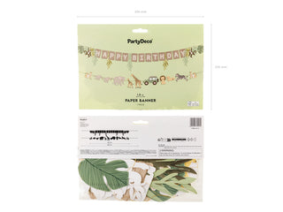 Happy Birthday Safari Banner & Girlang – 180 cm | Perfekt dekoration till barnkalas