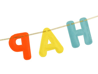 Färgglad “Happy Birthday” filtbanner