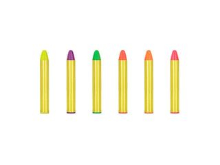 Ansiktsfärgpennor 6-pack neon