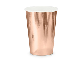 Paper cup Gold Mettalic 220ml 6-pack
