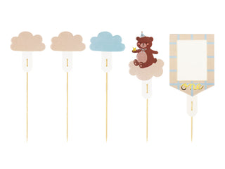 Cake Toppers "Teddybjörn" 12–14 cm (1 pkt / 5 st)