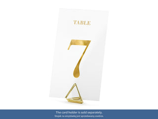 Table numbers Transparent Gold no. 1-20