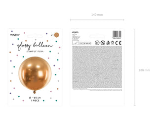 Glossy Chromé Heliumballong 60cm