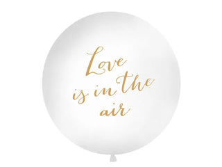 Love is in the Air Vit Heliumballong 1m