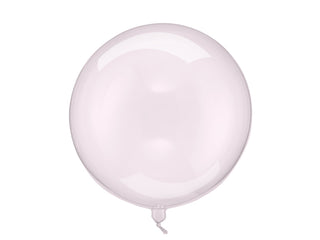 Bubbles Heliumballong Transparent Sfärballong rosa – Rund Folieballong (40 cm)
