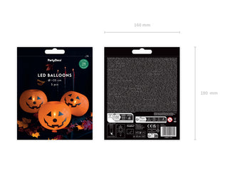 LED-ballonger Pumpa, 25 cm, 5-pack