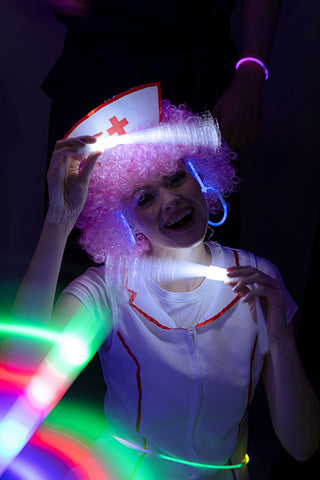 Fiberoptisk LED-stav 26 cm – Vit med 3 ljuslägen
