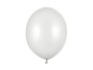 Latexballonger 30 cm, metallic silver, 50-pack